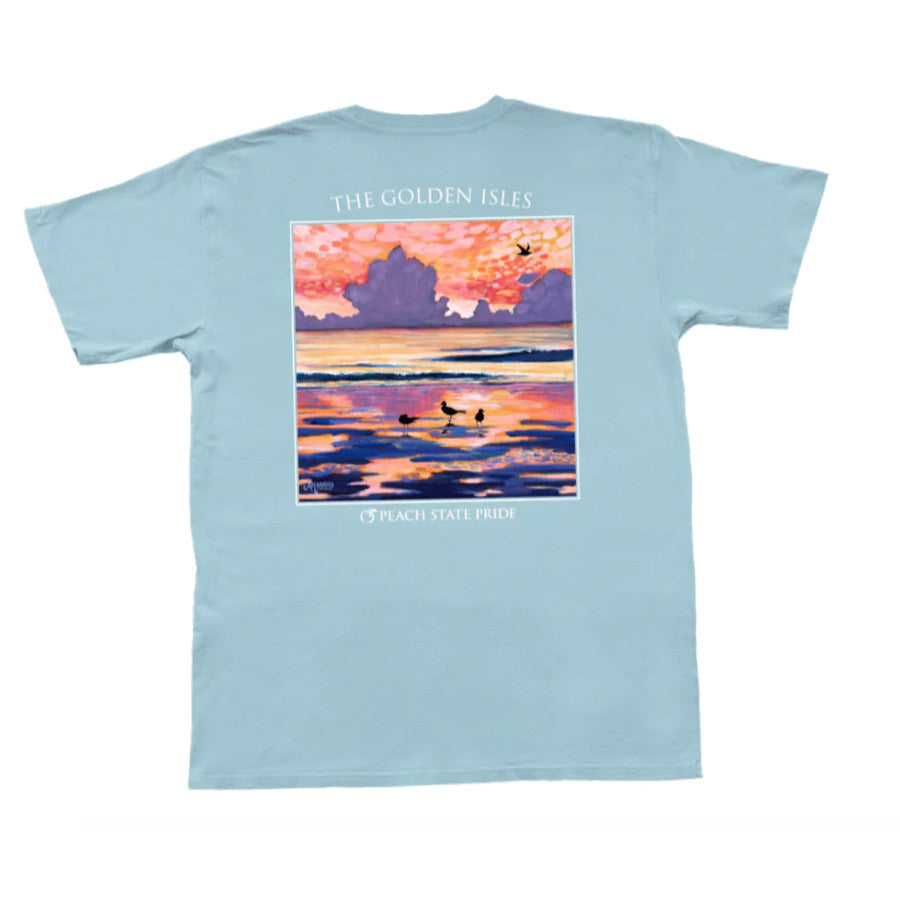 Coastal Sunrise Short Sleeve Pocket Tee